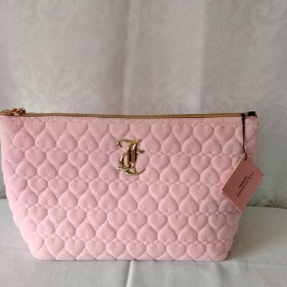 Juicy Couture Blush Quilted Cosmetic Case NWT - Picture 1 of 7